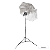 Godox V480 Speedlite Single Flash Photography Lighting Kit with Black/Silver Umbrella