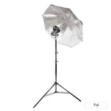 Godox V480 Speedlite Single Flash Photography Lighting Kit with Black/Silver Umbrella