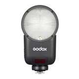 Godox V1 mid (v1mid) Mini Compact Round-Head TTL Speedlite With Touch-Screen Interface Front Facing