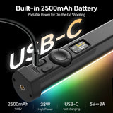 Close-up of PHOTOOLEX B1200 USB-C charging port, control dial and display