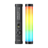 PHOTOOLEX B190S RGB LED tube light showing illuminated front and rear controls