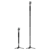 SmallRig Carbon Fibre Photography Monopod with Ball Head Showing Height Difference