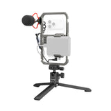 SmallRig All-in-One Video Kit with microphone and stand on a white background