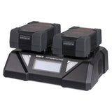 S-3812 2-Channel 6A Fast V-Mount Battery Charger Example use with Batteries attached