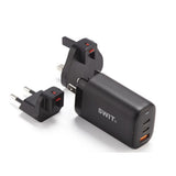 UC-2065 65W USB-C GaN Travel Charger Rear View with all Adapters