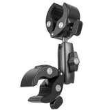 Telesin double crab clamp with lower jaw open and central adjustment knob visible

