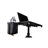Tethertools AeroTrac Workstation Pro Kit mounted t a tripod with a laptop ton top, and a water bottle mounted to the side