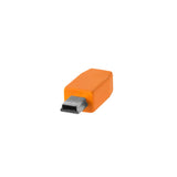 Tether Tools CUC2415-ORG 4.6m USB 2.0 Mini-B to USB C Cable Mini B connector