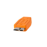 Tether Tools TetherPro CUC3315-ORG  USB 3.0 Micro B to USB C Tether Cable (USB 3.0 Micro B Connector)