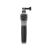 Front view of TELESIN remote selfie stick showing control buttons and GoPro mount.