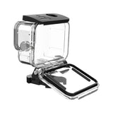 TELESIN waterproof housing with rear door open, showing the sealing ring