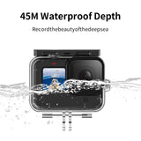 GoPro in TELESIN waterproof case at the waterline with a stated 45m depth rating