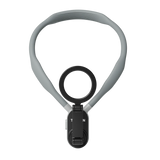 Grey TELESIN Magnetic Phone Neck Mount Max with circular magnetic holder, front view.