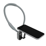TELESIN neck mount holding a smartphone horizontally with its screen facing upwards.