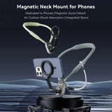 TELESIN neck mount dimensions diagram showing 280 × 200 × 170 mm size and 220 g weight.