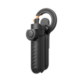 Black Telesin 4-in-1 magnetic selfie stick folded, showing the carabiner and shutter remote