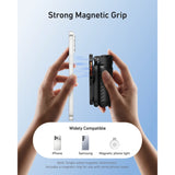 Smartphone attaching to the Telesin magnetic mount, with a magnetic ring included for compatible cases.
