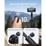 Detachable Telesin Bluetooth shutter remote with up to 10 metres of range and handle mounting