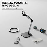 Telesin desktop stand with hollow magnetic ring and examples of magnetic accessories