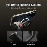 TELESIN Master Grip magnetic attachment to Galaxy S26 Ultra case, with textured handle close-ups