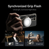 TELESIN magnetic flash and fill light on Galaxy S26 Ultra, with portrait examples