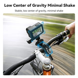 Action camera mounted close to bicycle handlebars using the TELESIN low-profile clamp