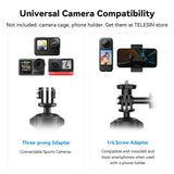 TELESIN 3-prong and 1/4-inch camera adapters; camera cage and phone holder not included