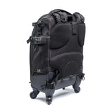 Vanguard Alta Fly 55T 22L 4-Wheel Camera Roller Bag & Convertible Backpack Rear View with Flat Back