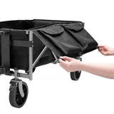 Photography Wagon Rolling Photography Gear Cart CLose Up of two Side Pockets