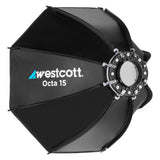 Octa 15 Softbox with Grid (Twist Lock) Angled Rear View