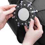 Octa 15 Softbox with Grid (Twist Lock) CLose Up view of Opening Mechanism