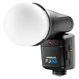 FJ80 Magnetic Diffusion Dome Attached to FJ80 Speedlite