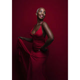 X-Drop 5'x7' Scarlet Red Wrinkle-Resistant Backdrop