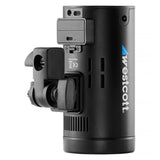 FJ100 100Ws Touchscreen Off-Camera Strobe with FJ Mini AC/DC Battery Bottom with Stand Adapter