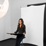 X-Drop 5'x7' High-Key White Wrinkle-Resistant Backdrop