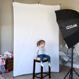 X-Drop 5'x7' High-Key White Wrinkle-Resistant Backdrop