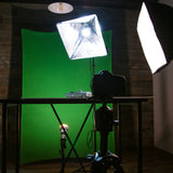 Westcott Chromakey Green 5'x7' backdrop fabric for the X-Drop System being used to photograph a miniature classic car model