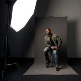 X-Drop 5'x12' Neutral Gray Sweep Wrinkle-Resistant Backdrop