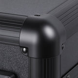 Close-up of the corner protector and riveted frame on the PiXAPRO makeup case