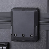 Close-up of the three-digit combination lock on the PiXAPRO makeup trolley case