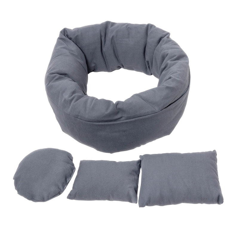 4-Piece Donut Baby-Posing Pillow Set (Grey)