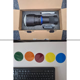 DigitalFoto 100SLens Max Projection Snoot with 36° Lens (Bowens Mount) Box Content and Gels