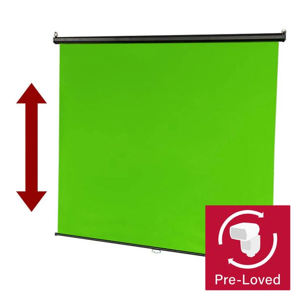 1.8x2m Wall-Mounted Retractable Chroma Key Green Foldaway Backdrop