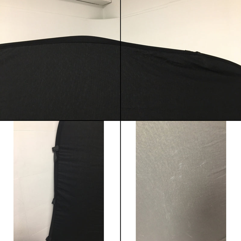2x2.3m Dual Side Collapsible Background Board (Black/White)