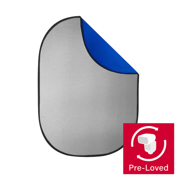 1.5x2m Collapsible Dual Side Background Board (Blue/Grey)