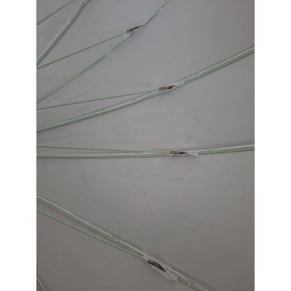 (88") Black/White Strip Fiberglass Parabolic Umbrella Marks on Material
