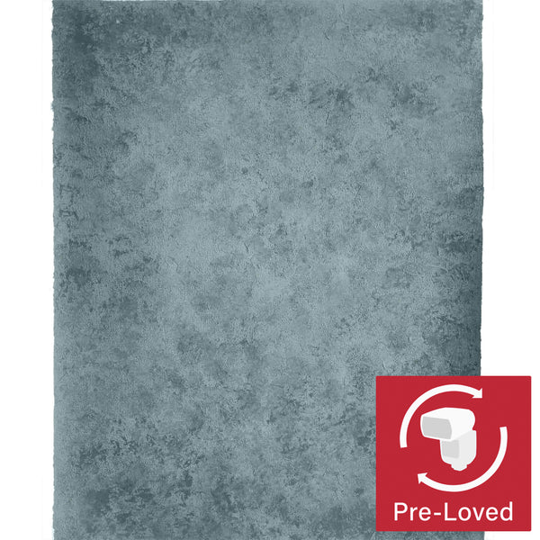 1.6 x 2.2m Impasto Photography Backdrop Blue-Grey Hand-Painted