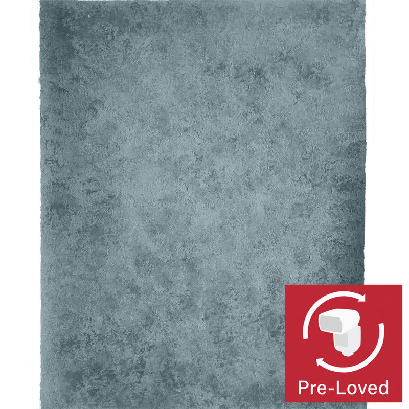 1.6 x 2.2m Impasto Photography Backdrop Blue-Grey Hand-Painted