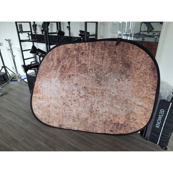 Reversible Collapsible Background (VINTAGE BROWN) 1.5x2m Bend in Frame