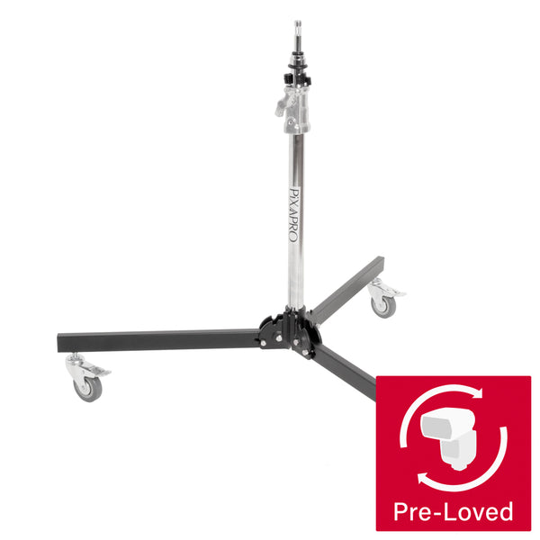 83-125cm Wheeled Folded Tube Stand Low Boy Roller Stand